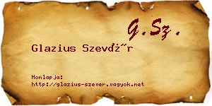 Glazius Szevér névjegykártya