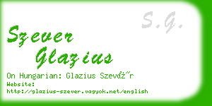 szever glazius business card